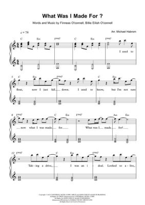 What Was I Made For: Piano Sheet Music Free and Its Many Layers